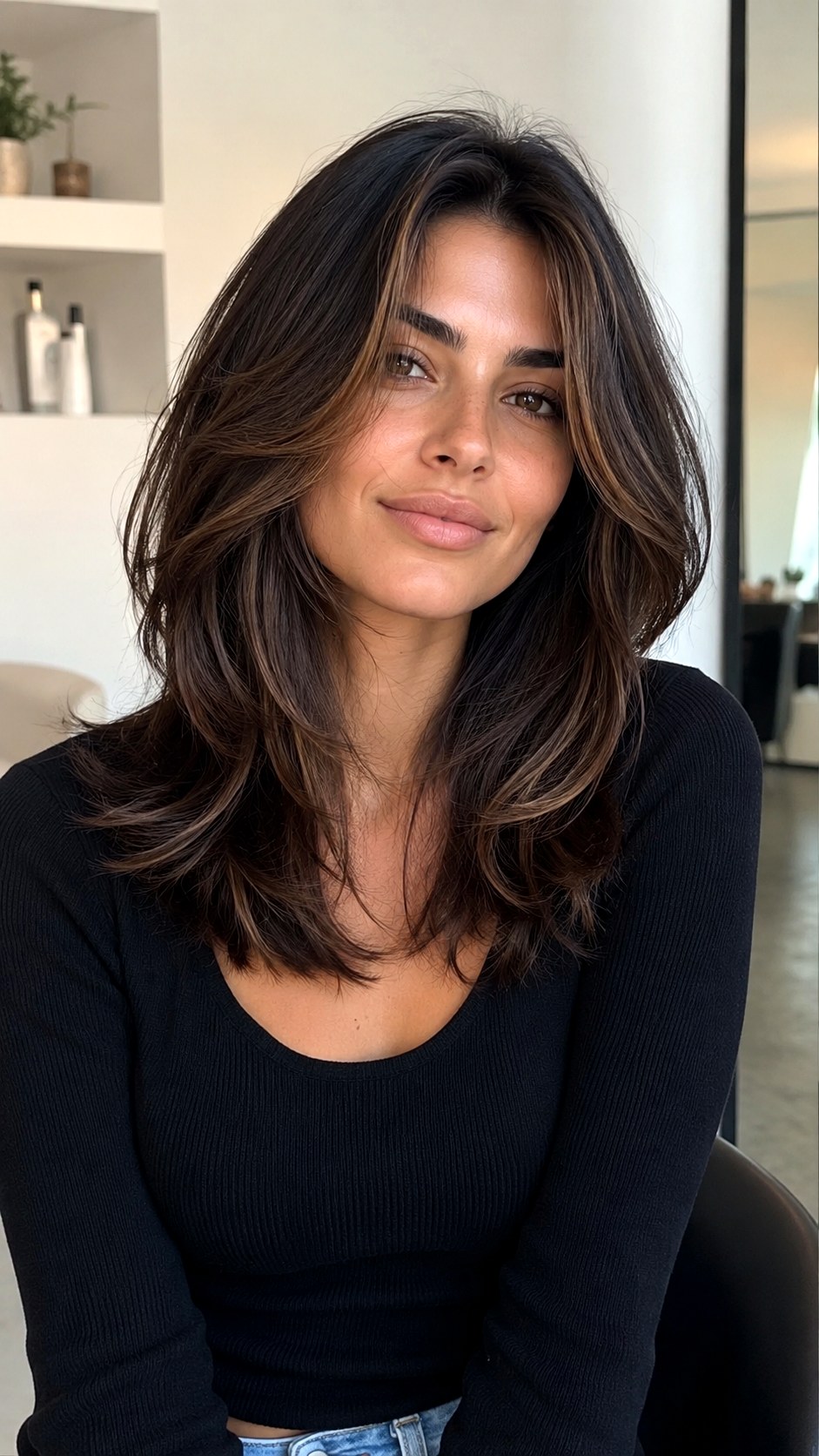 Lived In Brunette Butterfly Layers - 25 butterfly layers hair medium ideas