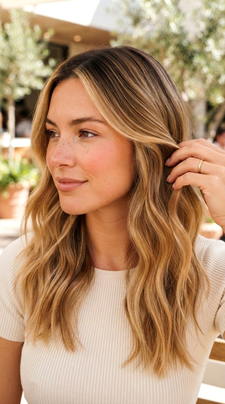 Lived In Honey Blonde Mermaid Waves - 21 long hair color ideas