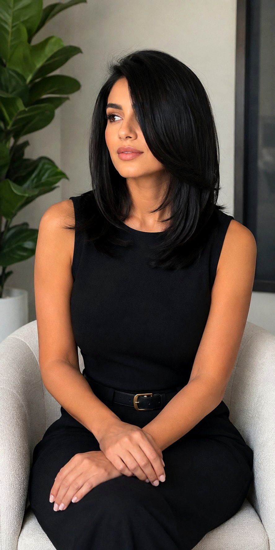Long Layered Bob With Deep Side Part - 24 layers hair medium ideas