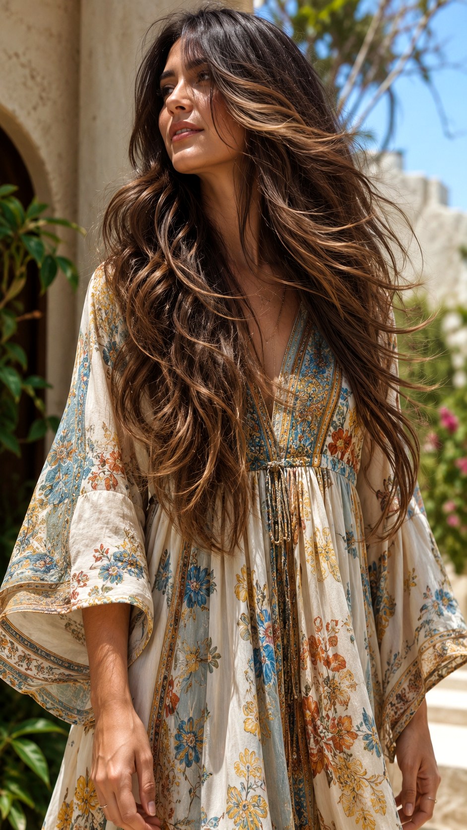 Long Layered Caramel Swirl Balayage - 23 Caramel Balayage Hair Ideas