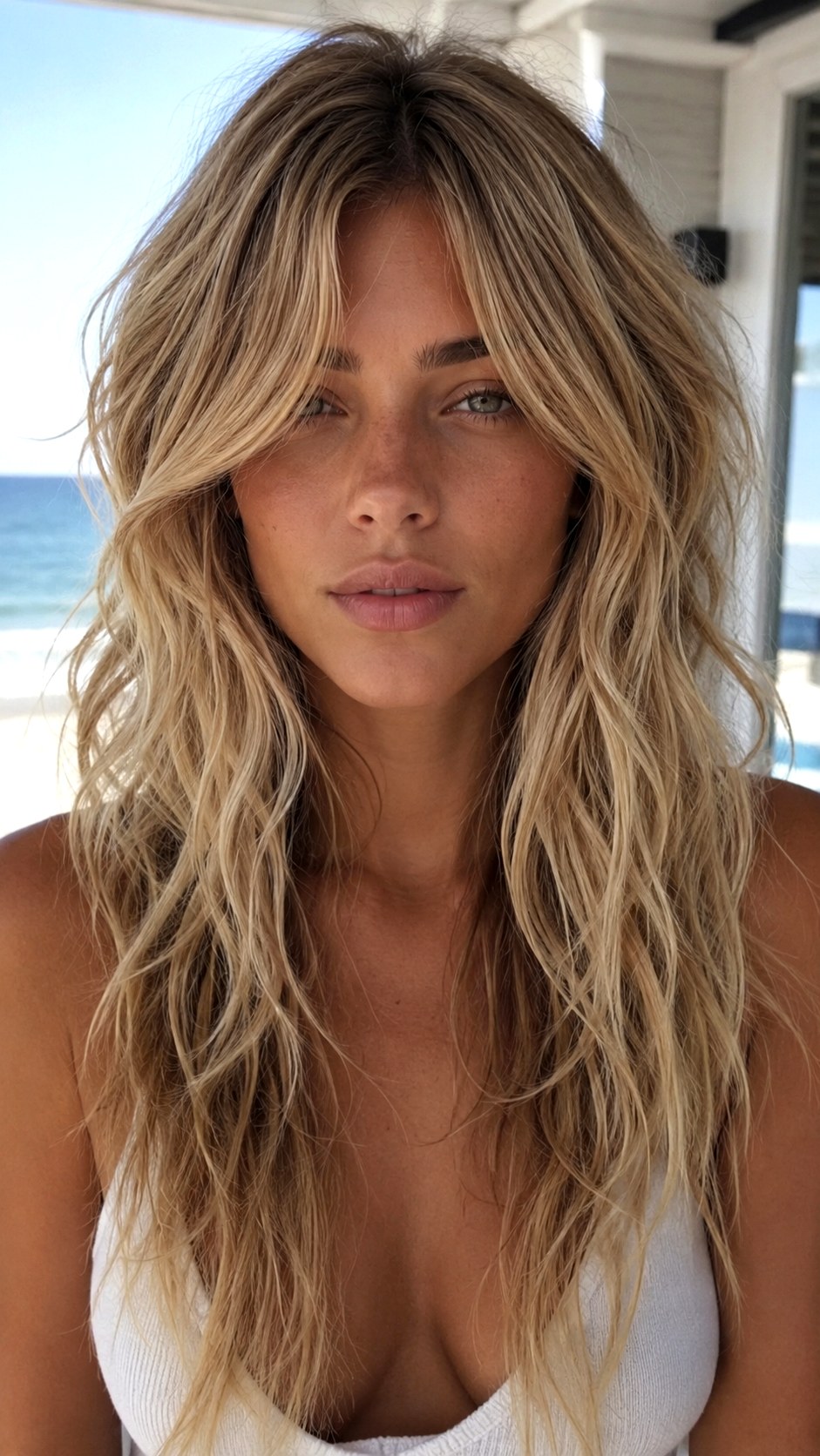 Long Wavy Beachy Wolf Cut - 25 long wolf cut hairstyle ideas