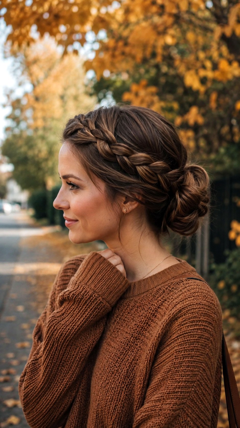 Low Braided Crown Bun - 24 classy low bun