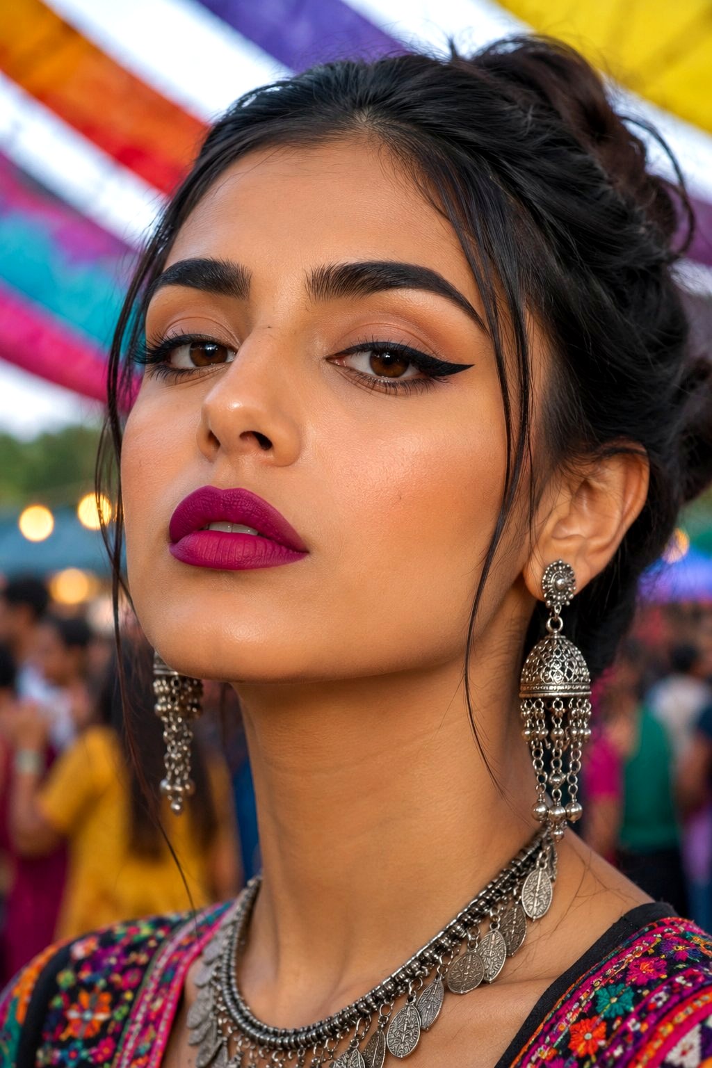 Magenta Matte Liquid Lipstick - 20 Olive Skin Lip Color Looks
