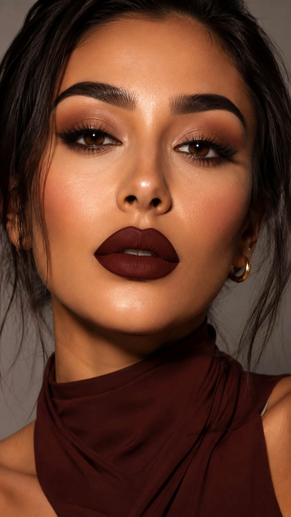 Mahogany Matte Lipstick - 20 Olive Skin Lip Color Looks