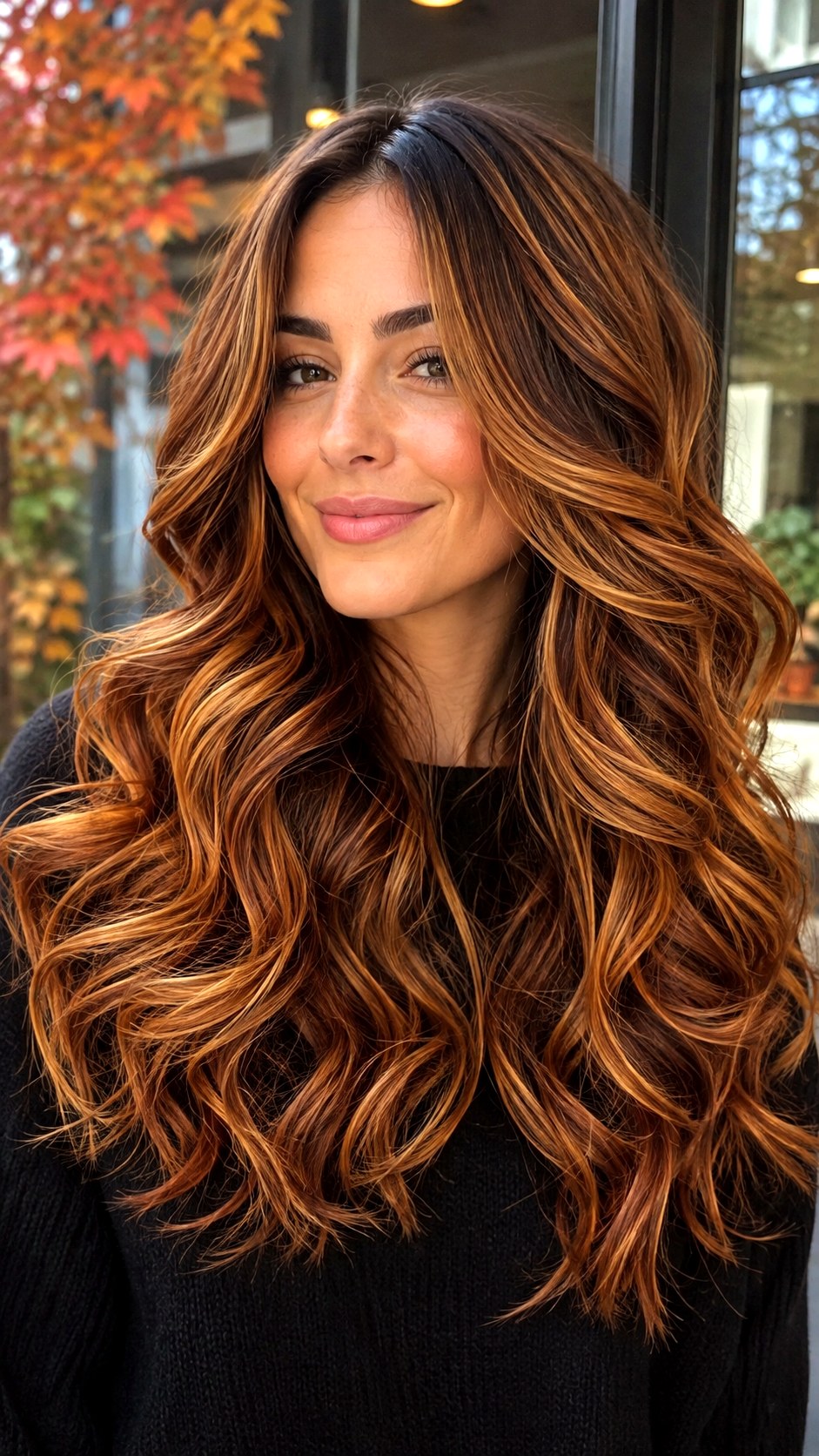Maple Brown Vibrant Fall Foliage - 24 Brunette Hair Color Ideas