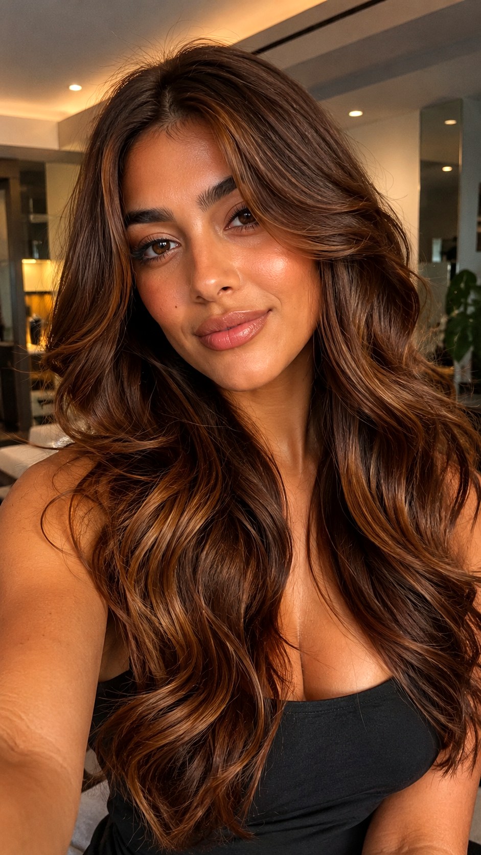 Maple Syrup Warm Brunette - 23 Hair Color Ideas for Olive Skin