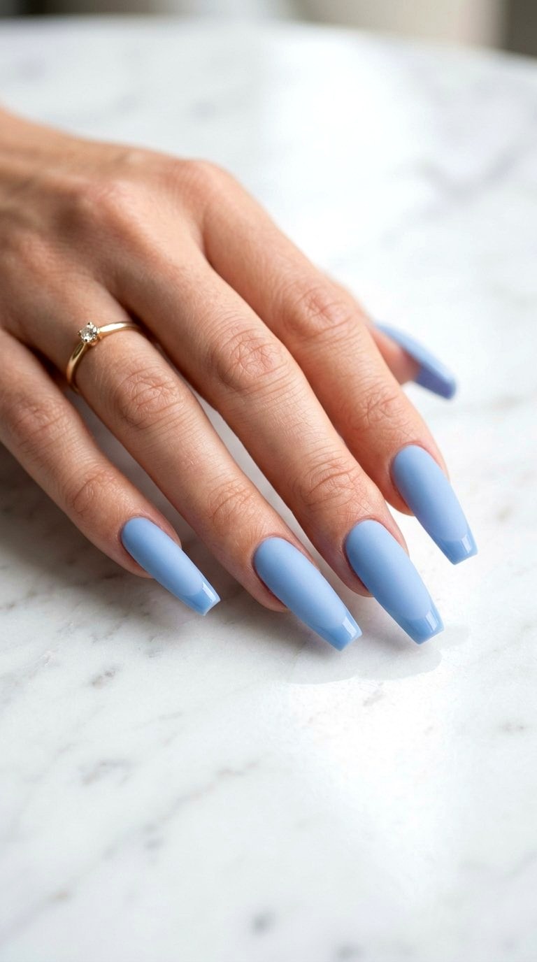 Matte Pastel With Glossy Tips - 20 Summer Acrylic Nail Art Ideas