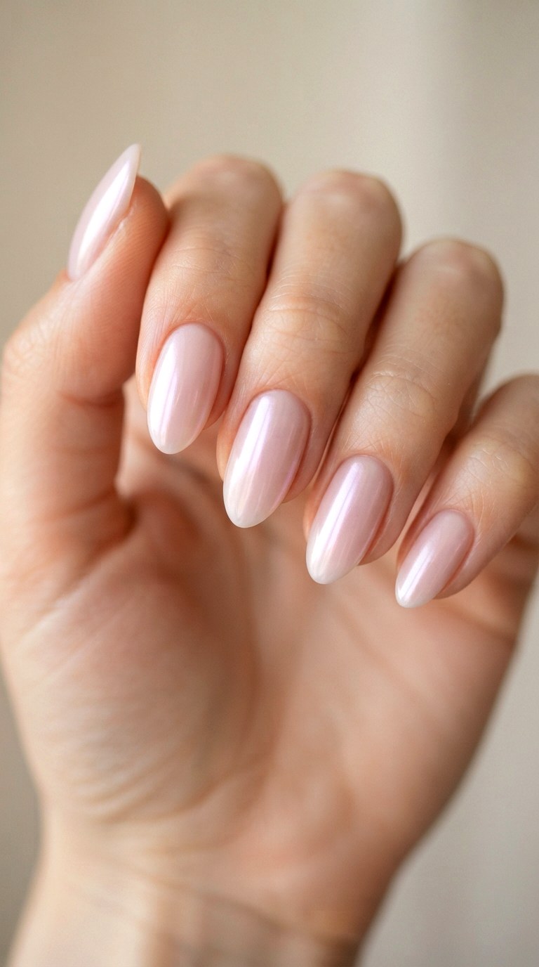 Milky Glazed Donut Pink Nails - 22 teen back to school nail art designs