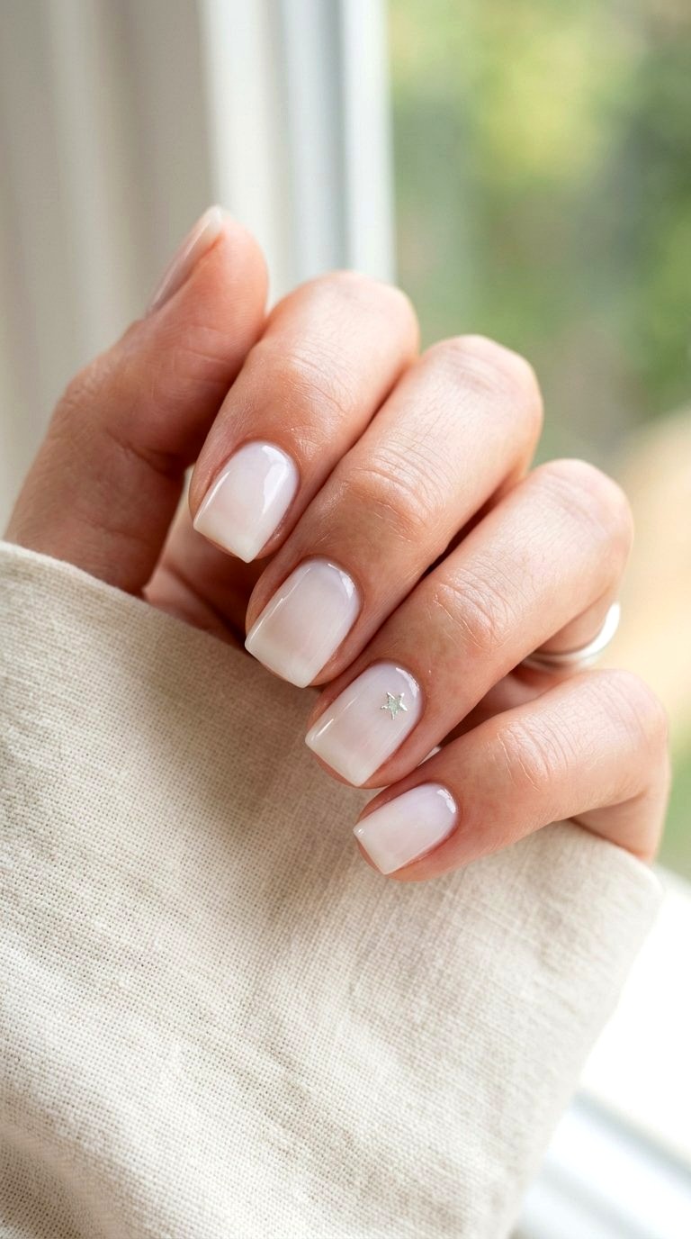 Milky White Minimalist Nails - 21 Summer Nail Design Ideas