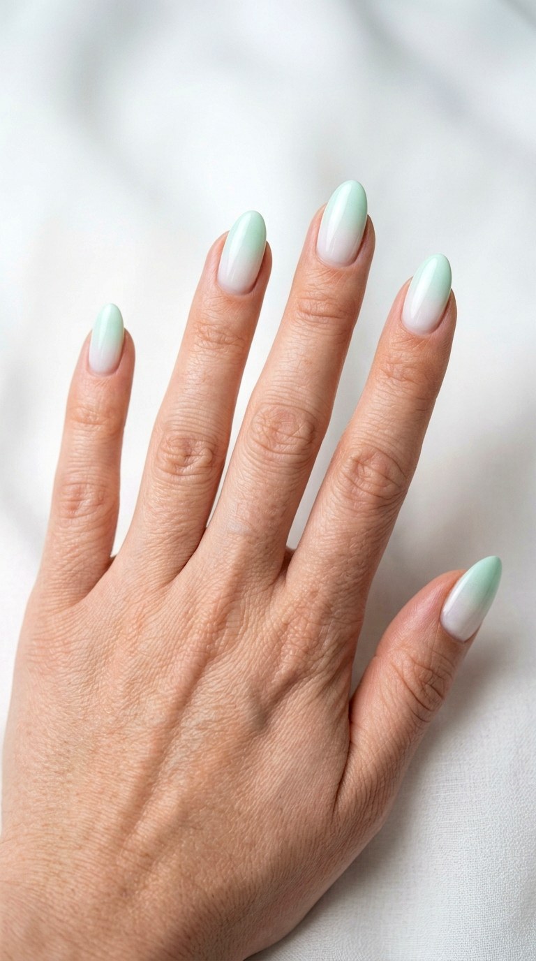 Mint Green Ombre French Tip Ar - 23 ombre french tip nail art designs