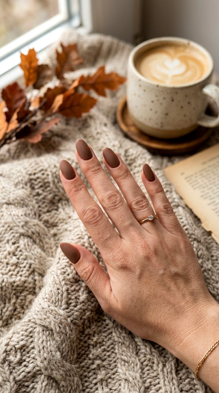 Mocha Mousse Warm Neutrals - 24 Easy Nail Design Ideas