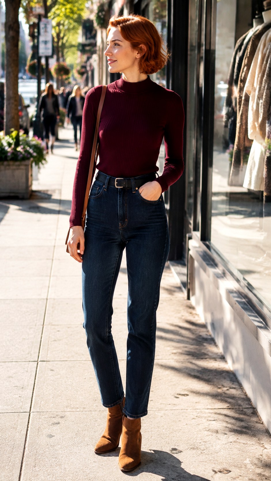 Mock Neck Top Jean OOTD Ideas - 22 jean ootd outfit ideas