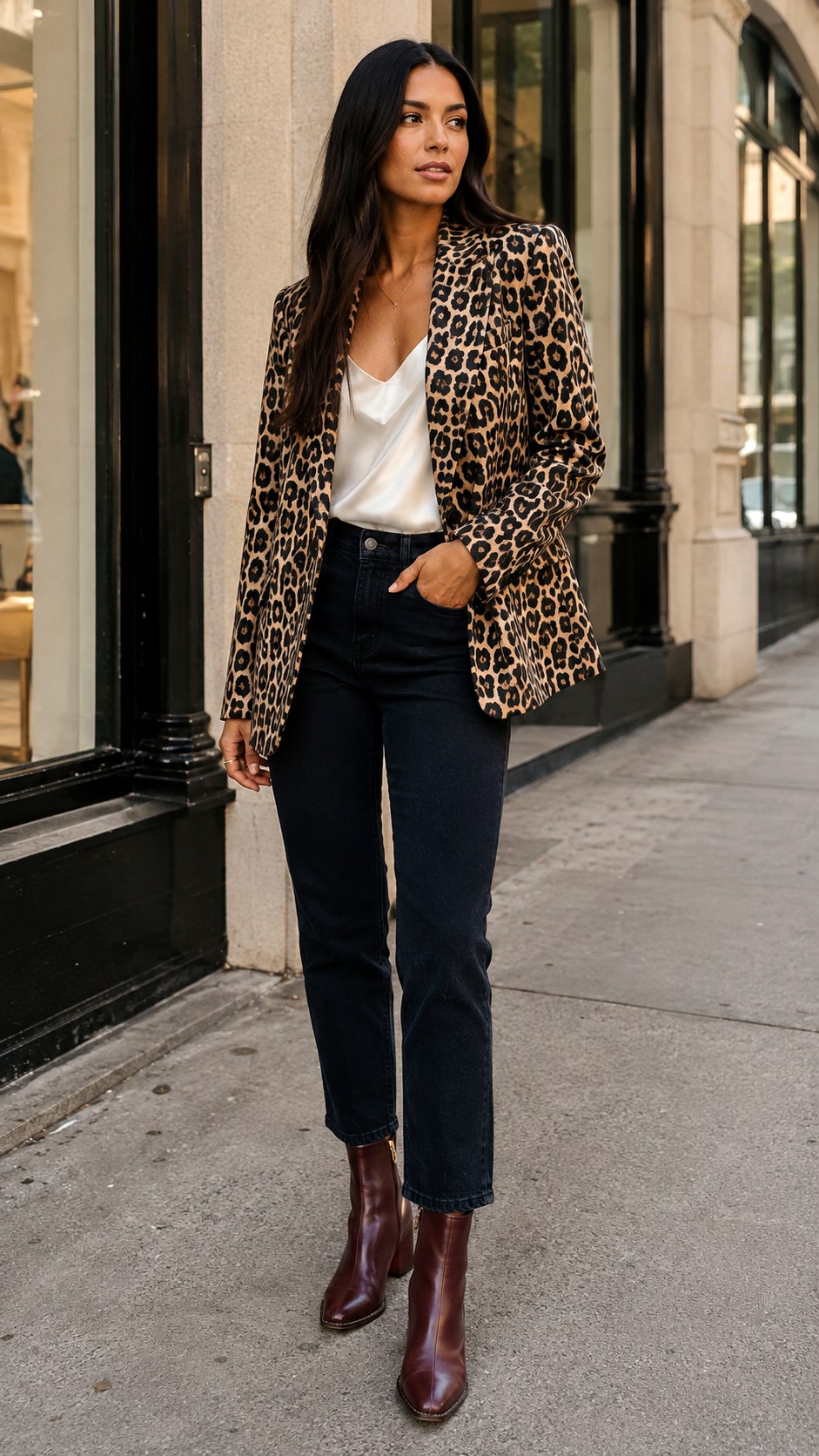 Modern Cheetah Print Blazer - 21 animal inspired outfit ideas