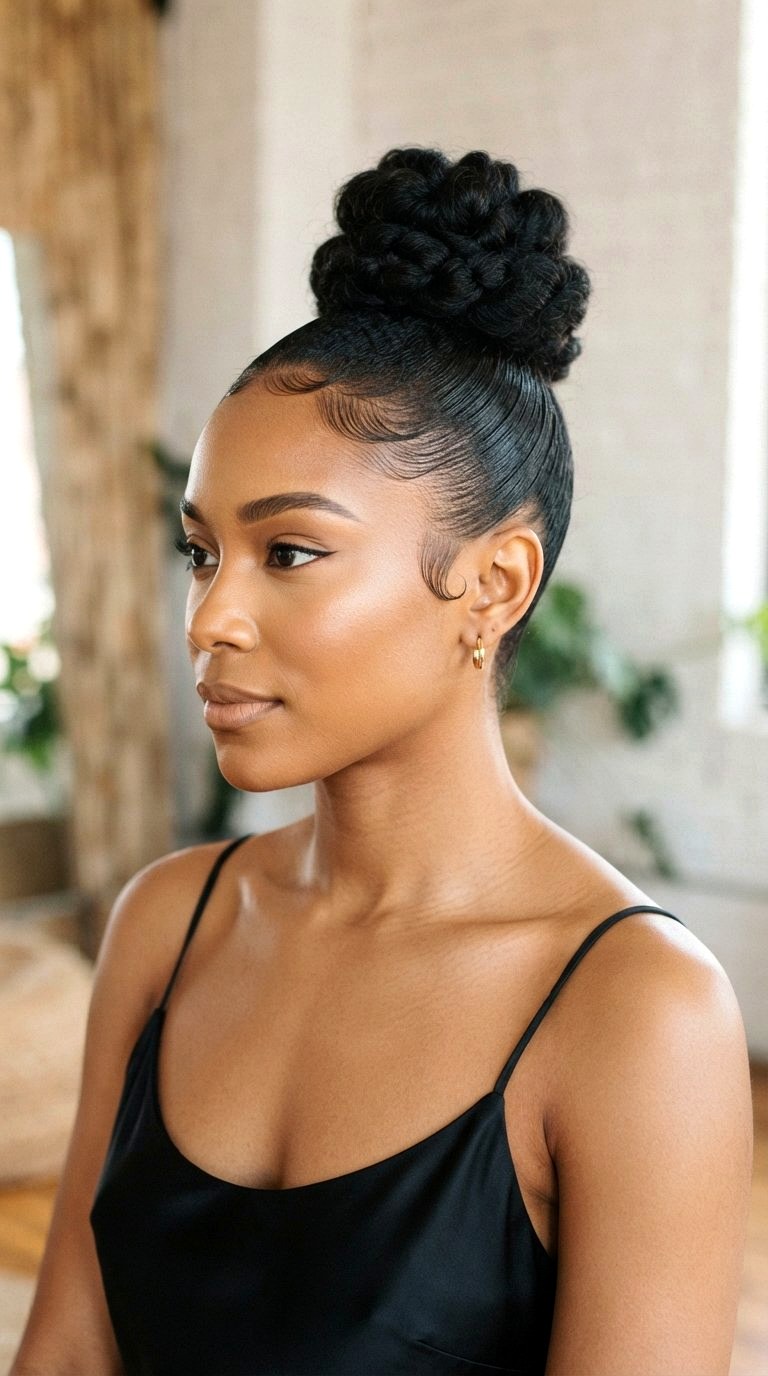 Modern Faux Hawk Top Bu - 20 prom bun hairstyles ideas