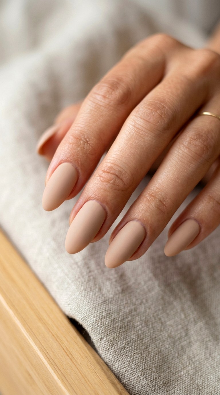Monochromatic Nude Matte - 24 Easy Nail Design Ideas