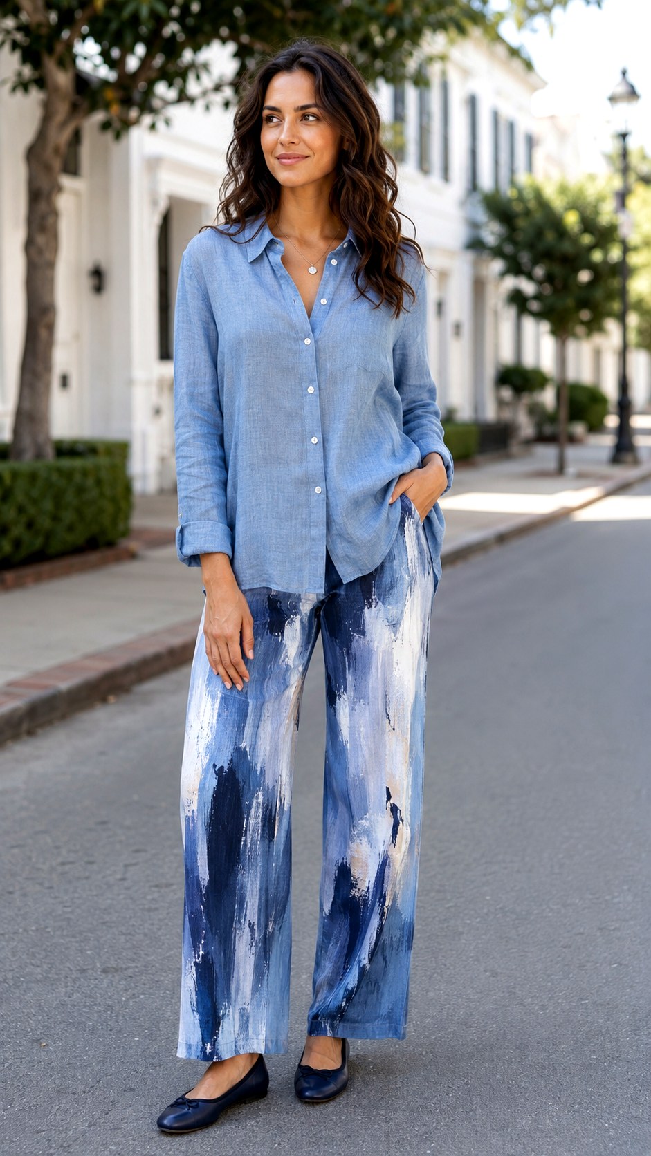 Monochromatic Senior Painted Pant Outfit Ideas - 20 senior painted pant outfit ideas