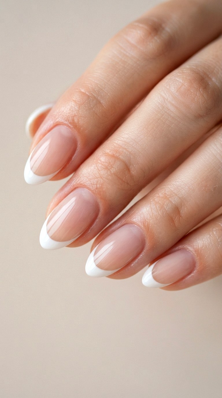 Negative Space Outline French Tips - 22 natural french tip nail art ideas
