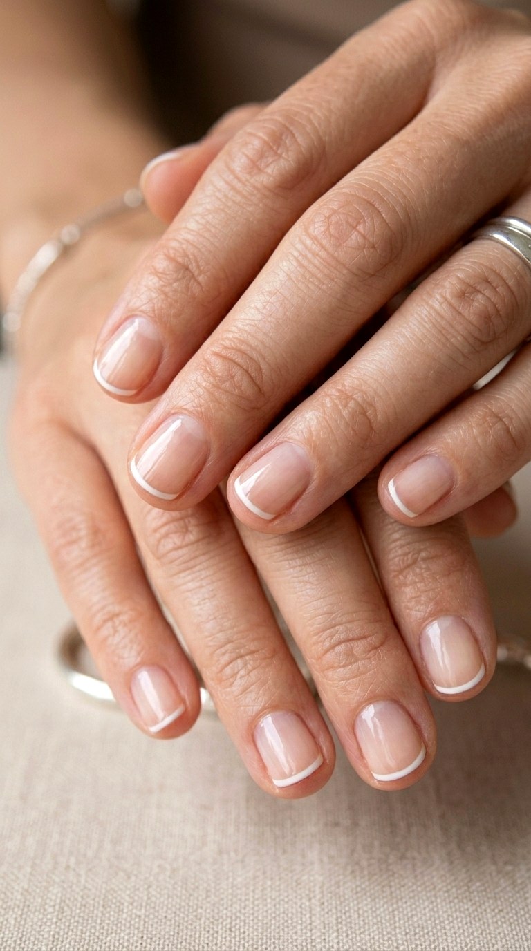 Negative Space Thin French Tip - 23 thin french tip nail art designs