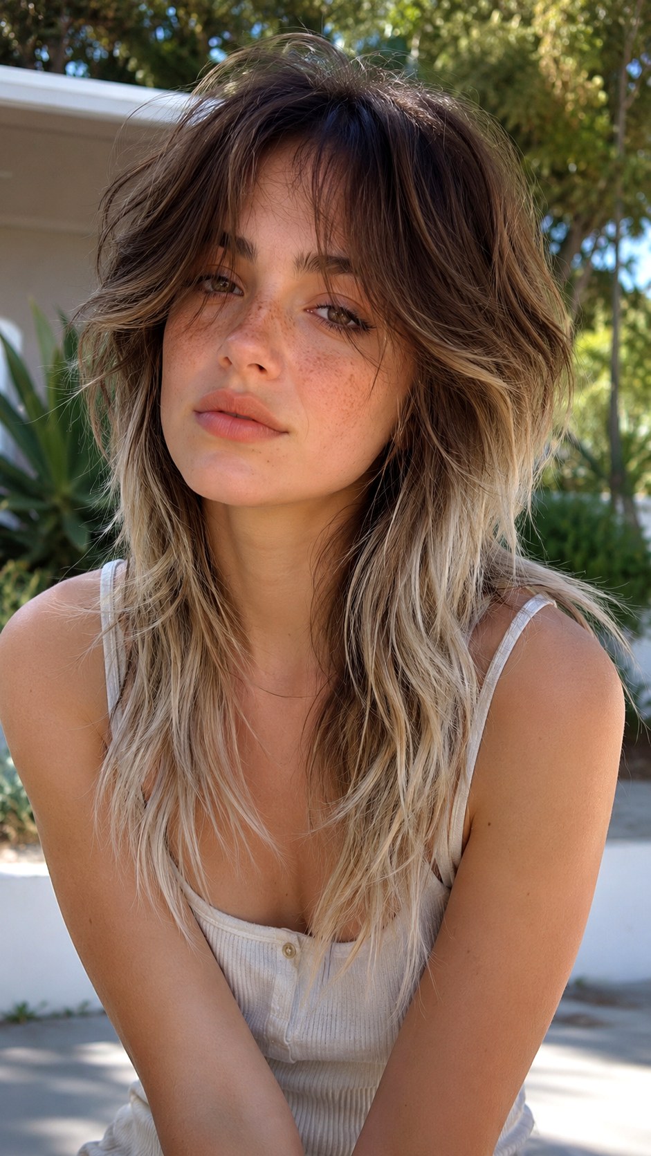 Ombre Wolf Cut Dark to Light - 23 short wolf cut hairstyle ideas