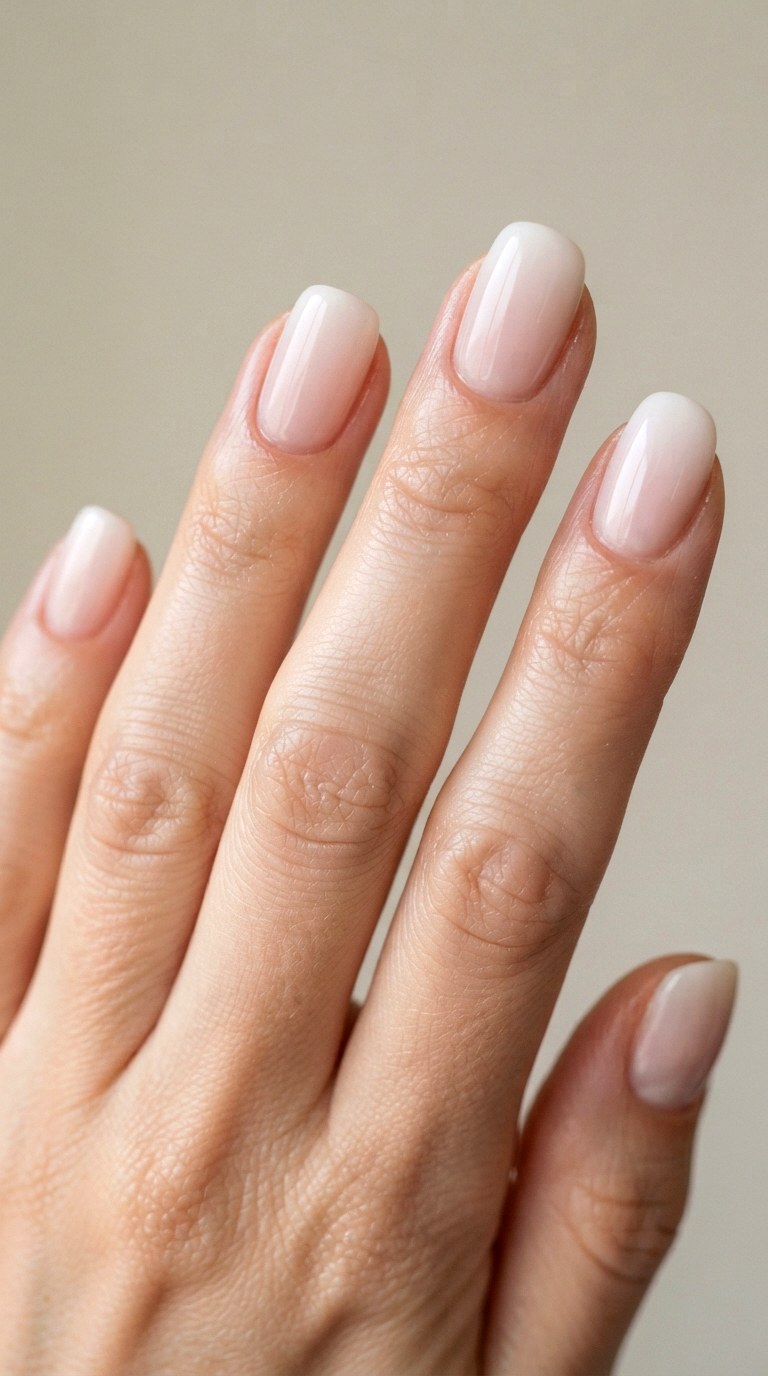 Ombrre Fade French Tip Design - 22 natural french tip nail art ideas