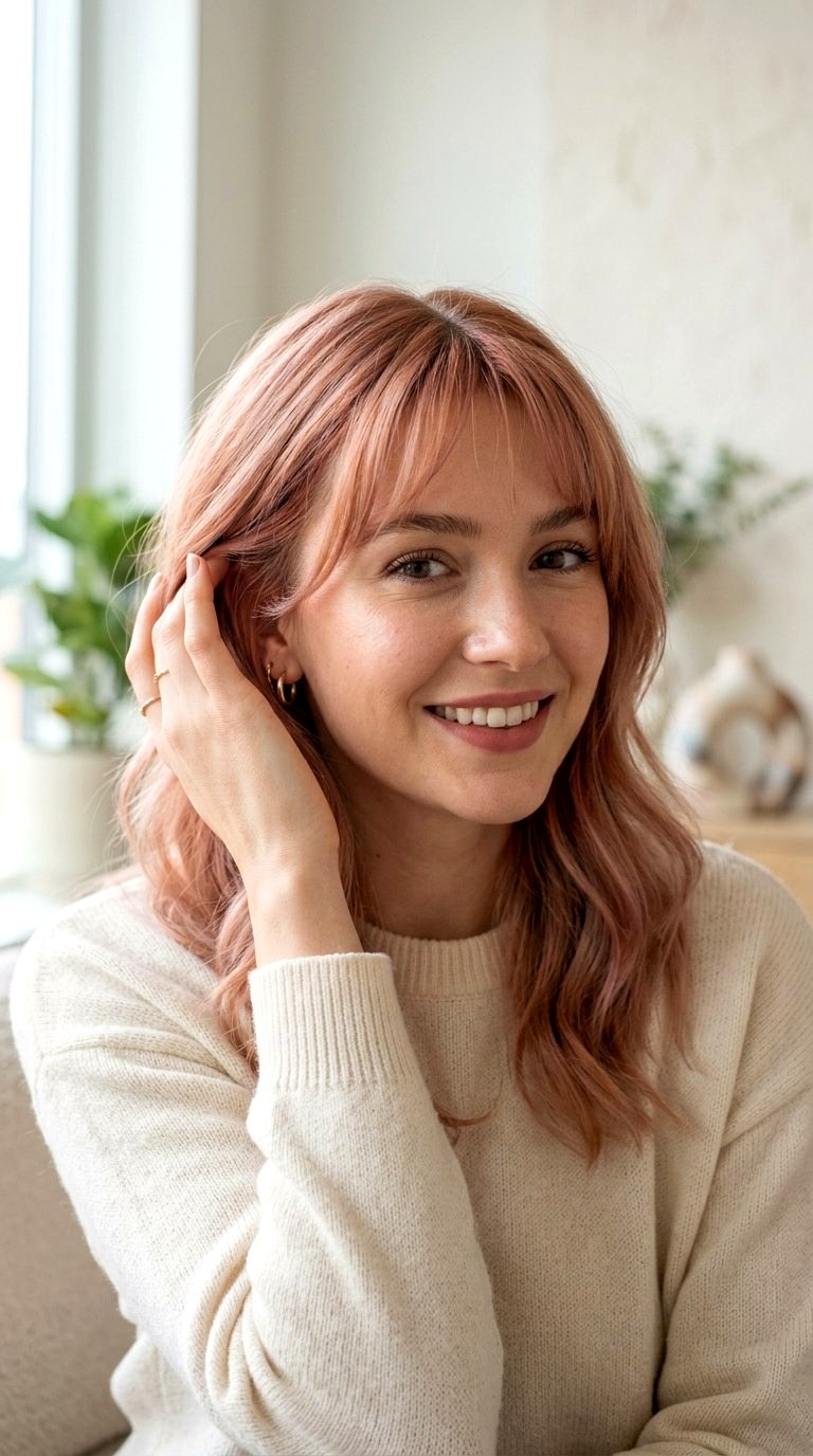 Pastel Copper Curtain Fringe - 21 curtain bangs copper ideas
