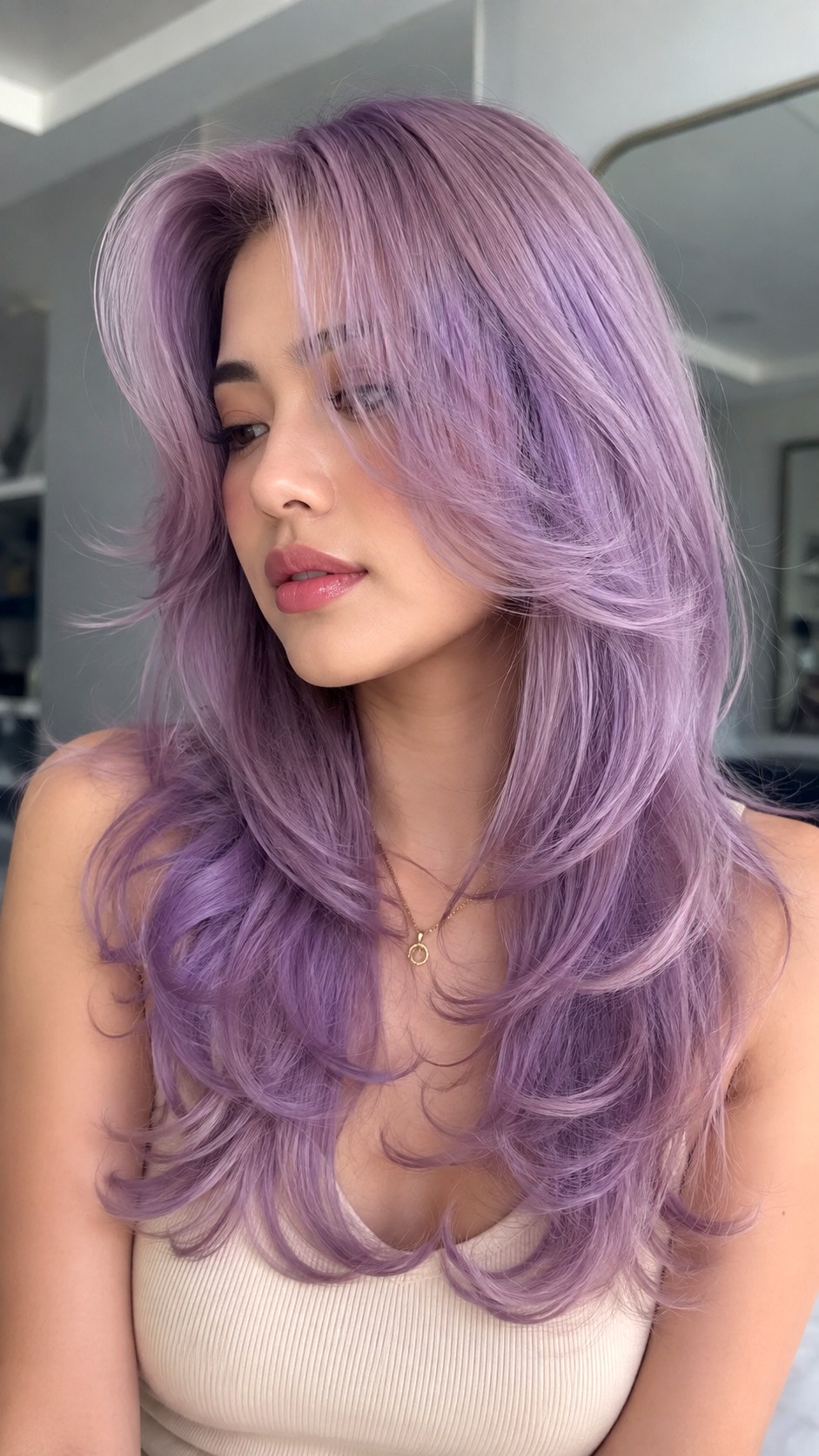 Pastel Lavender Dream Butterfly Layers - 25 butterfly layers hair medium ideas