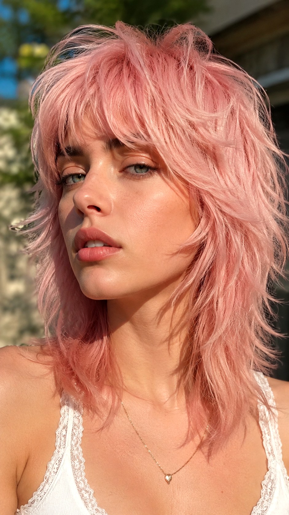 Pastel Pink Dream Wolf Cut - 21 unstyled wolf cut hairstyle ideas