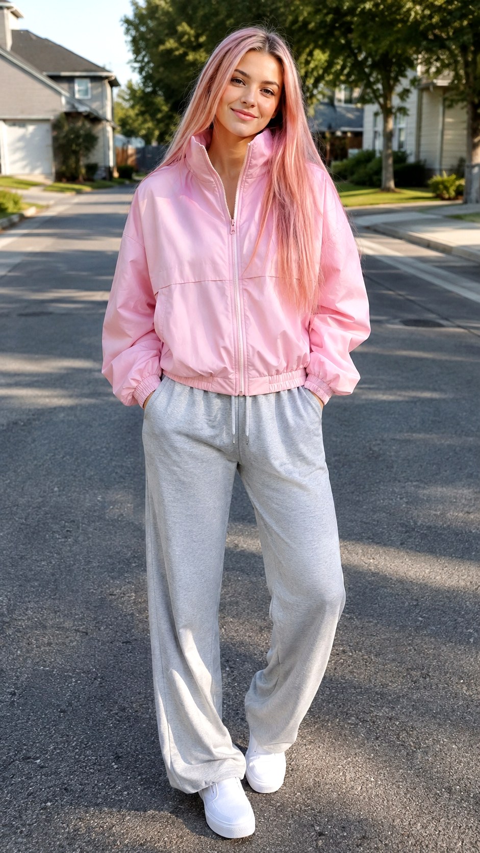 Pastel Pink High Collar Jacket Look - 21 high collar jacket outfit ideas