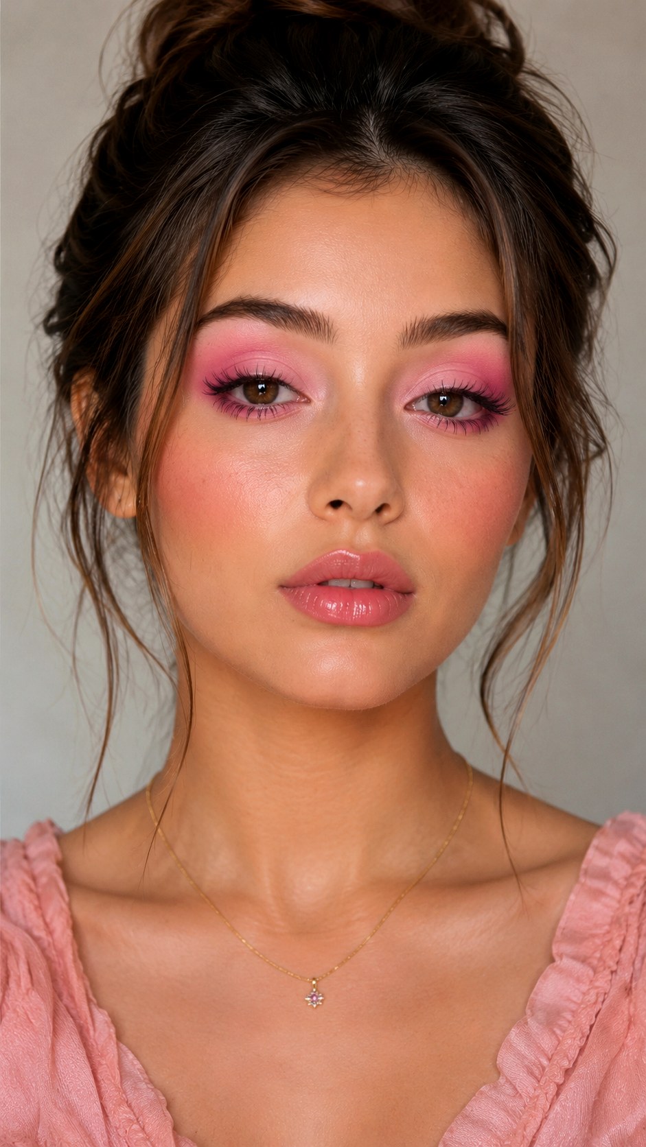 Pastel Pink Wash of Color - 24 Summer Eye Makeup Looks