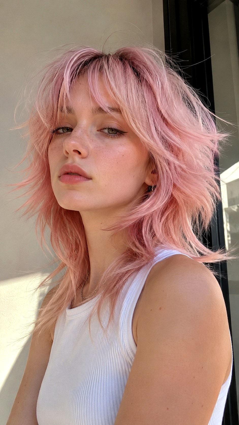 Pastel Pink Wolf Cut Style - 23 short wolf cut hairstyle ideas