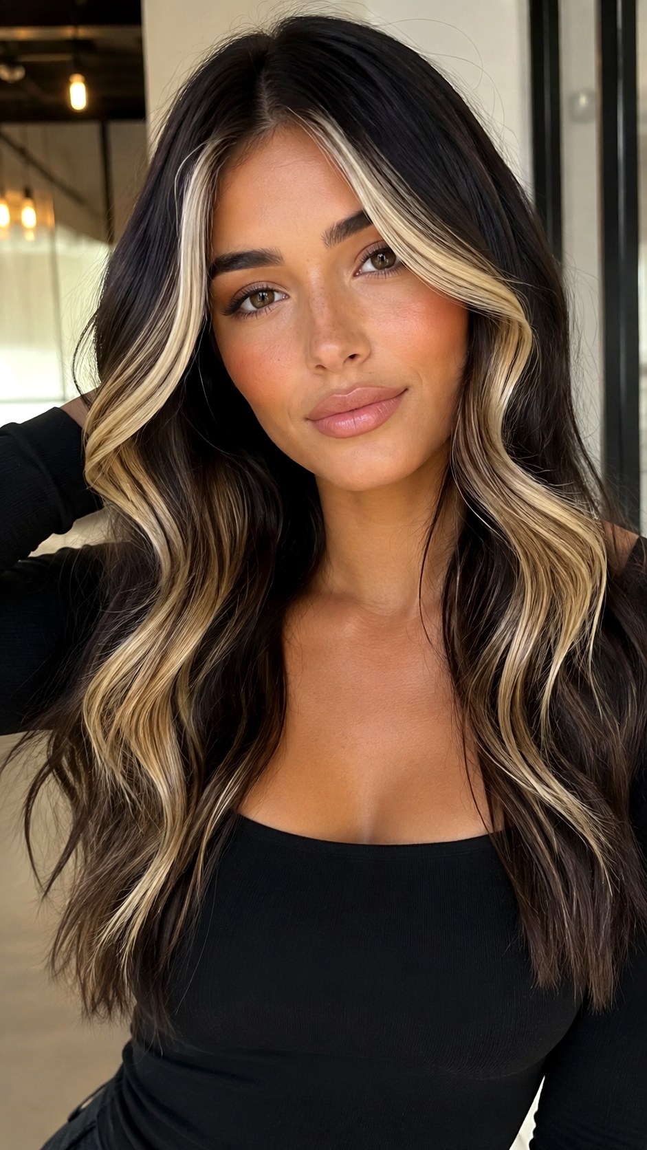 Pearl Blonde Money Piece Curls - 25 Curly Hair Color Ideas