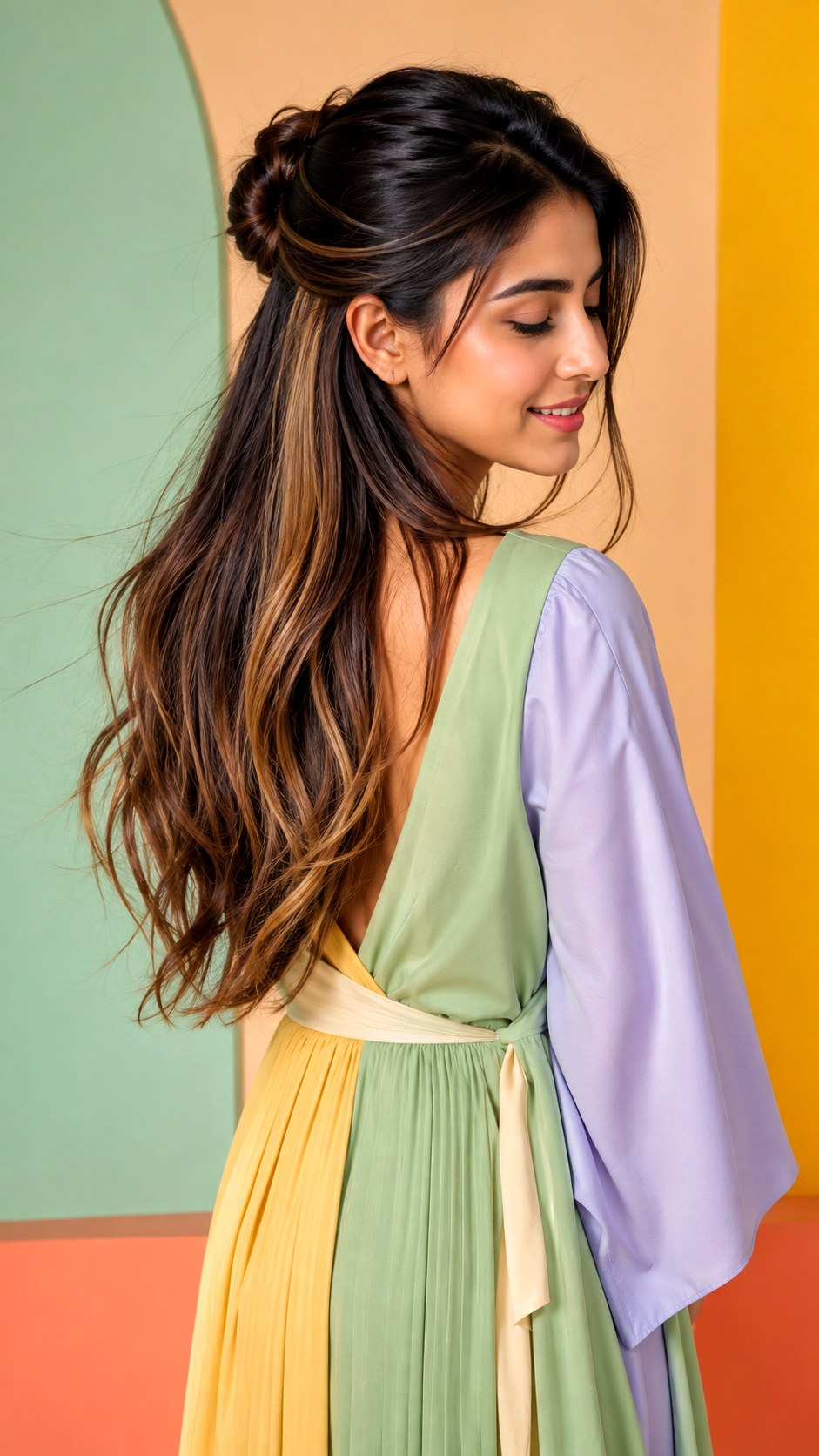 Peekaboo Caramel Balayage Underneath Layers - 23 Caramel Balayage Hair Ideas