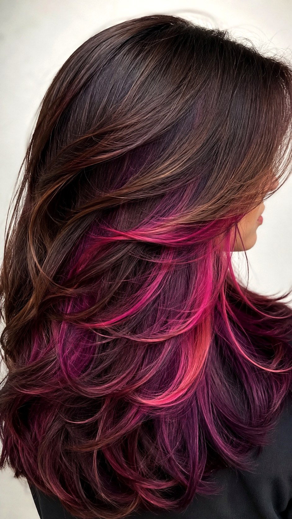 Peekaboo Highlights in Butterfly Layers - 23 butterfly haircut long layers ideas