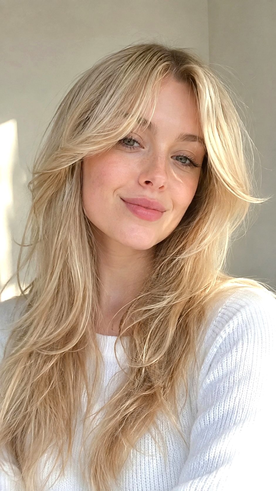 Platinum Blonde Curtain Bangs Style - 23 Platinum Blonde Hair Ideas