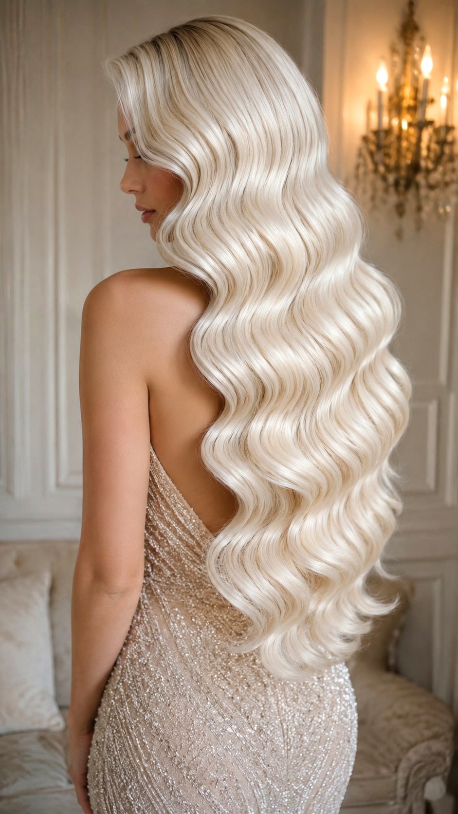Platinum Blonde Mermaid Waves Look - 23 Platinum Blonde Hair Ideas