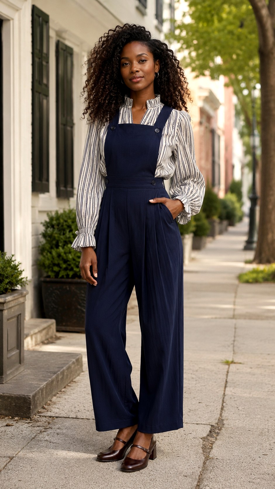 Pleated Wool Homecoming Overall Outfit - 24 homecoming overall outfit ideas