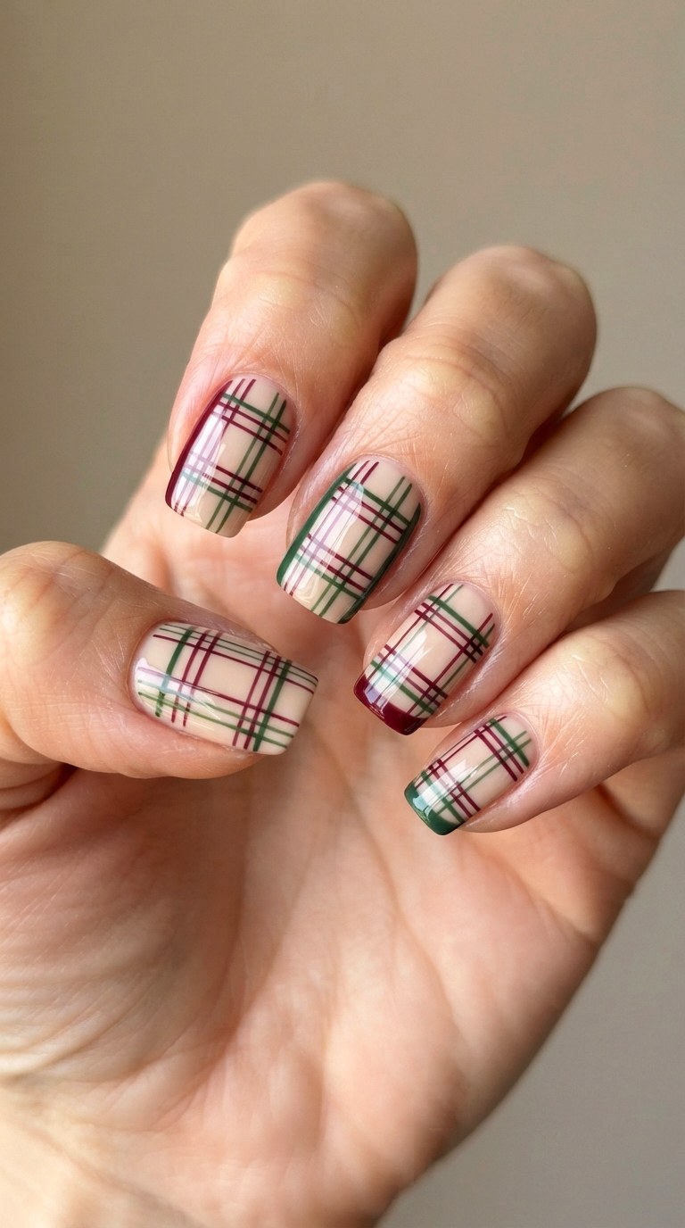 Preppy Plaid Nail Art Design - 21 school nail art designs