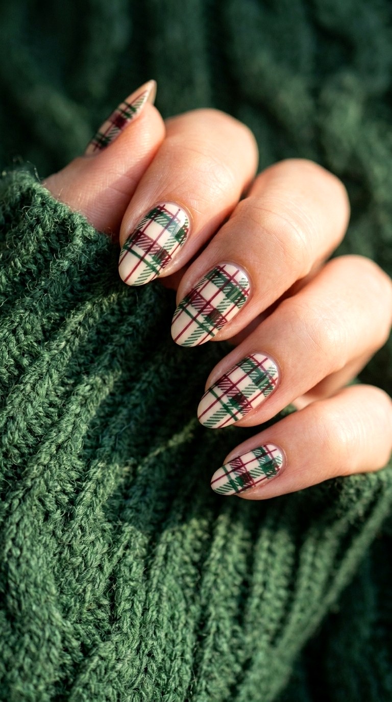 Preppy Plaid Nail Art Design - 20 cute school nail art ideas
