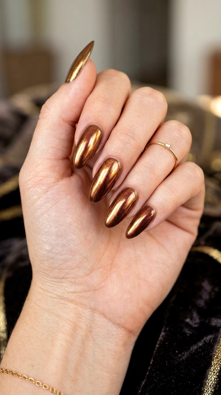 Red Velvet Glazed Chrome - 22 Glazed Donut Chrome Nail Ideas