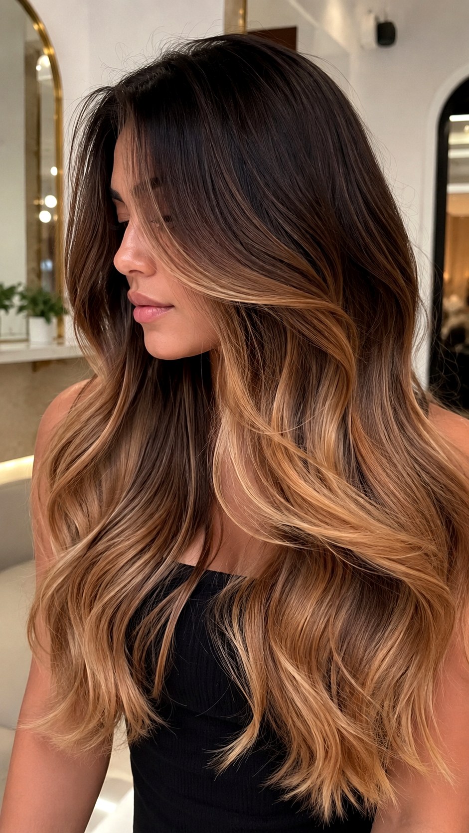Rich Espresso To Caramel End Melt - 23 Caramel Balayage Hair Ideas