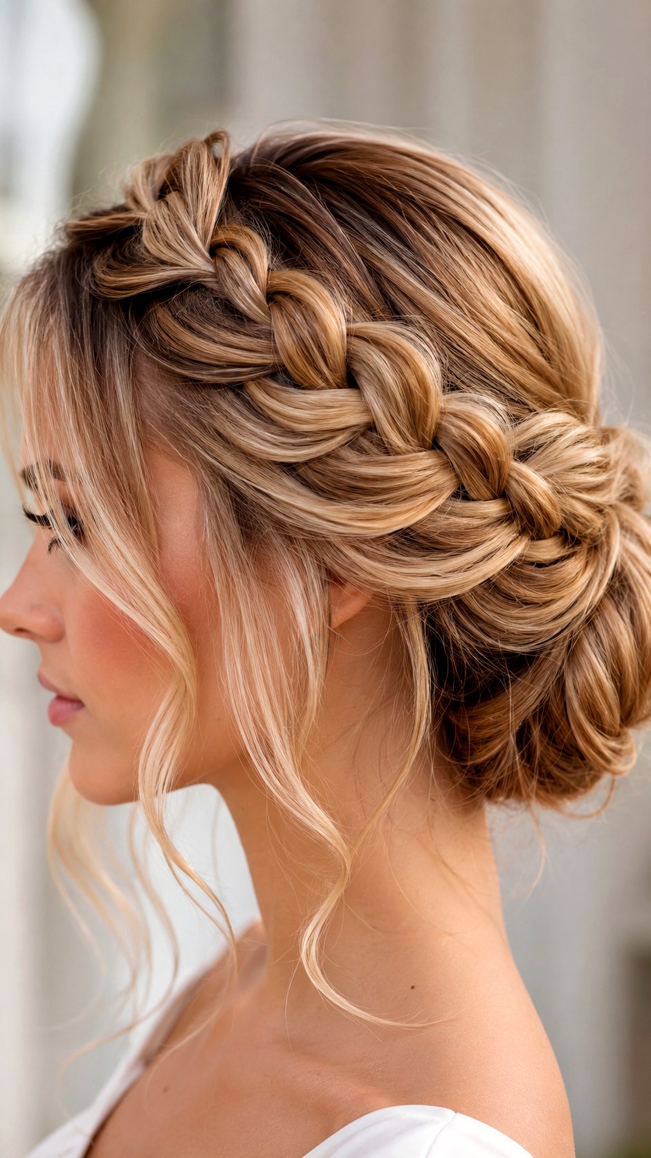 Romantic Braided Crown Updo - 24 classy updo hairstyles ideas