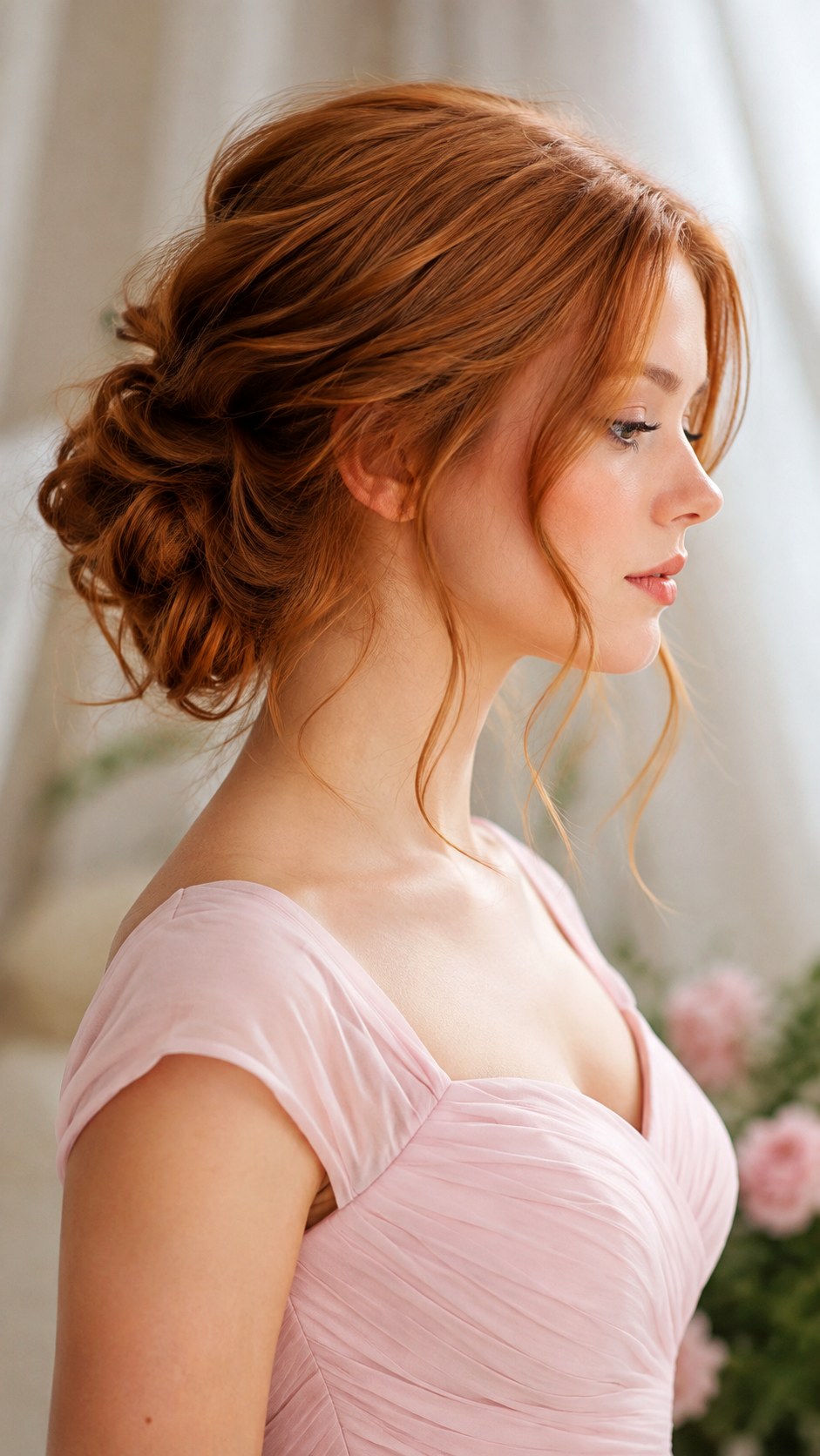 Romantic Loose Waves Low Bun - 23 low bun prom hairstyles ideas