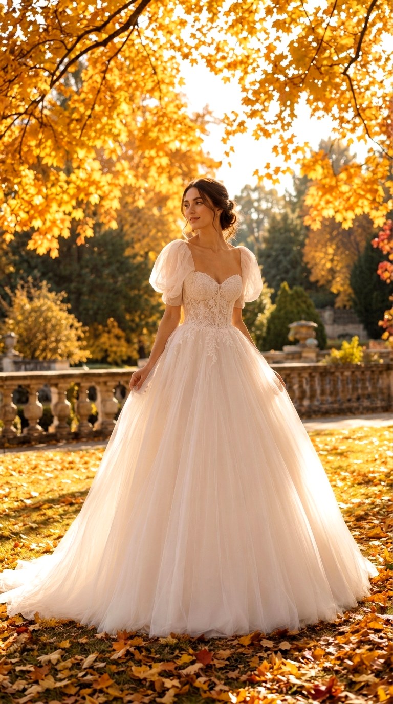 Romantic Puff Sleeve Gowns - 22 Dream Wedding Dresses Ideas