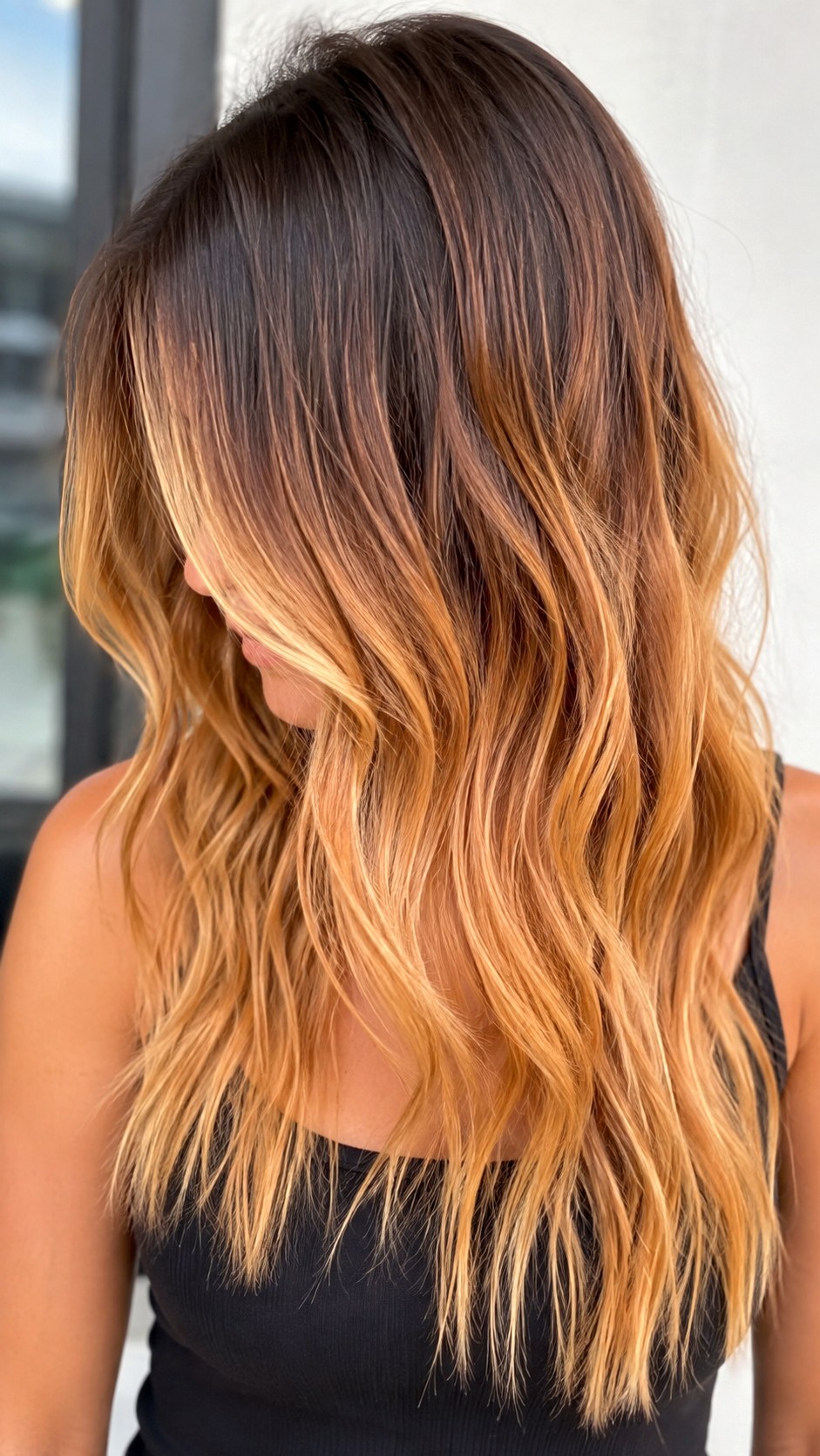 Rooted Apricot Melt for Low Maintenance - 25 Golden Apricot Hair Color Ideas