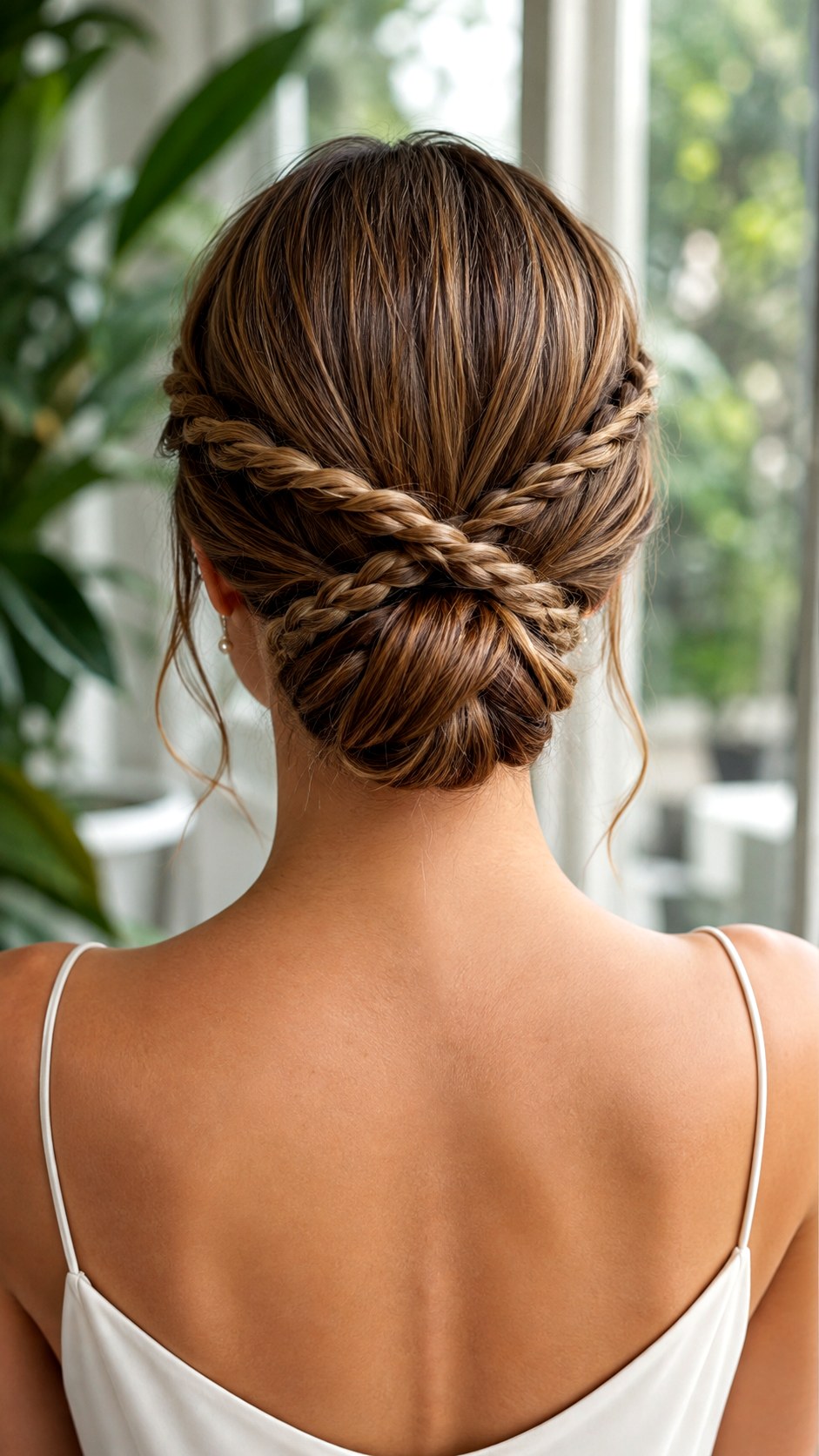 Rope Braided Low Crown Bun - 23 low bun prom hairstyles ideas