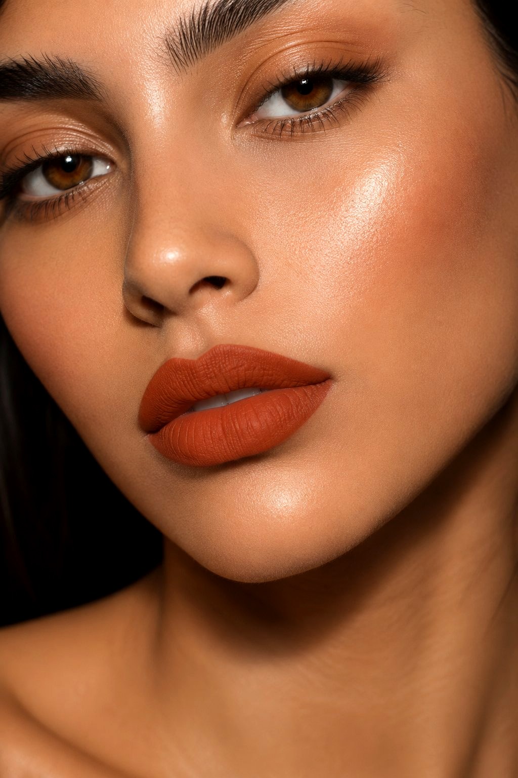 Rust Orange Matte Lipstick - 20 Olive Skin Lip Color Looks