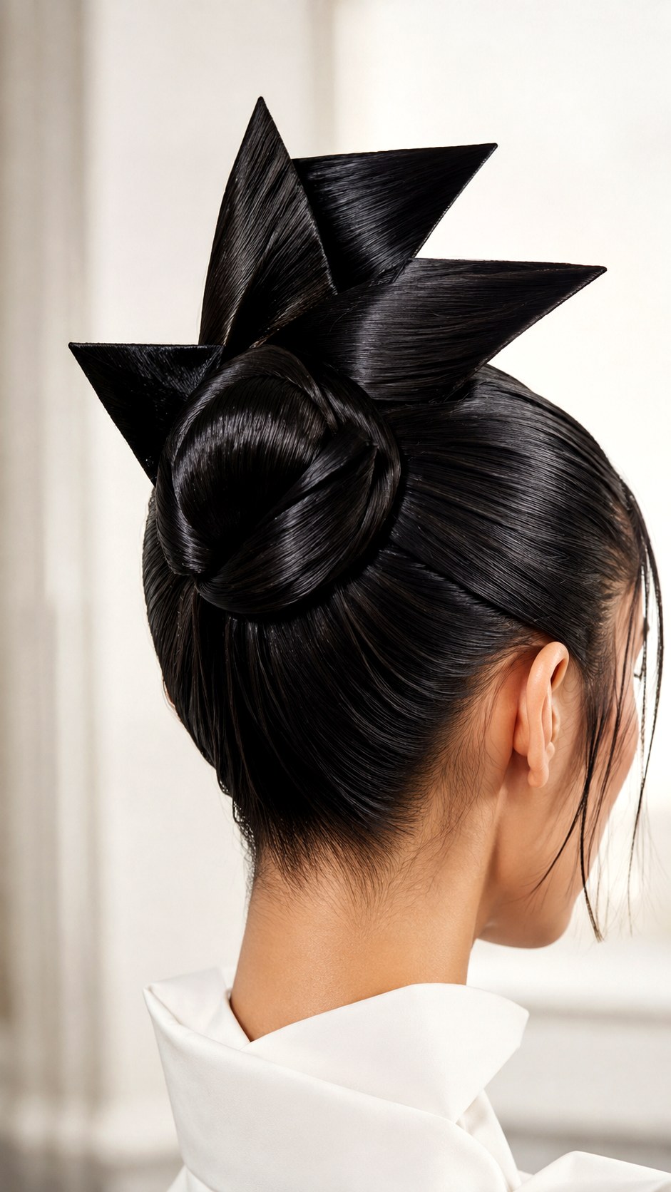 Sculptural Modern Art Top Knot - 21 elegant bun hairstyles classy ideas