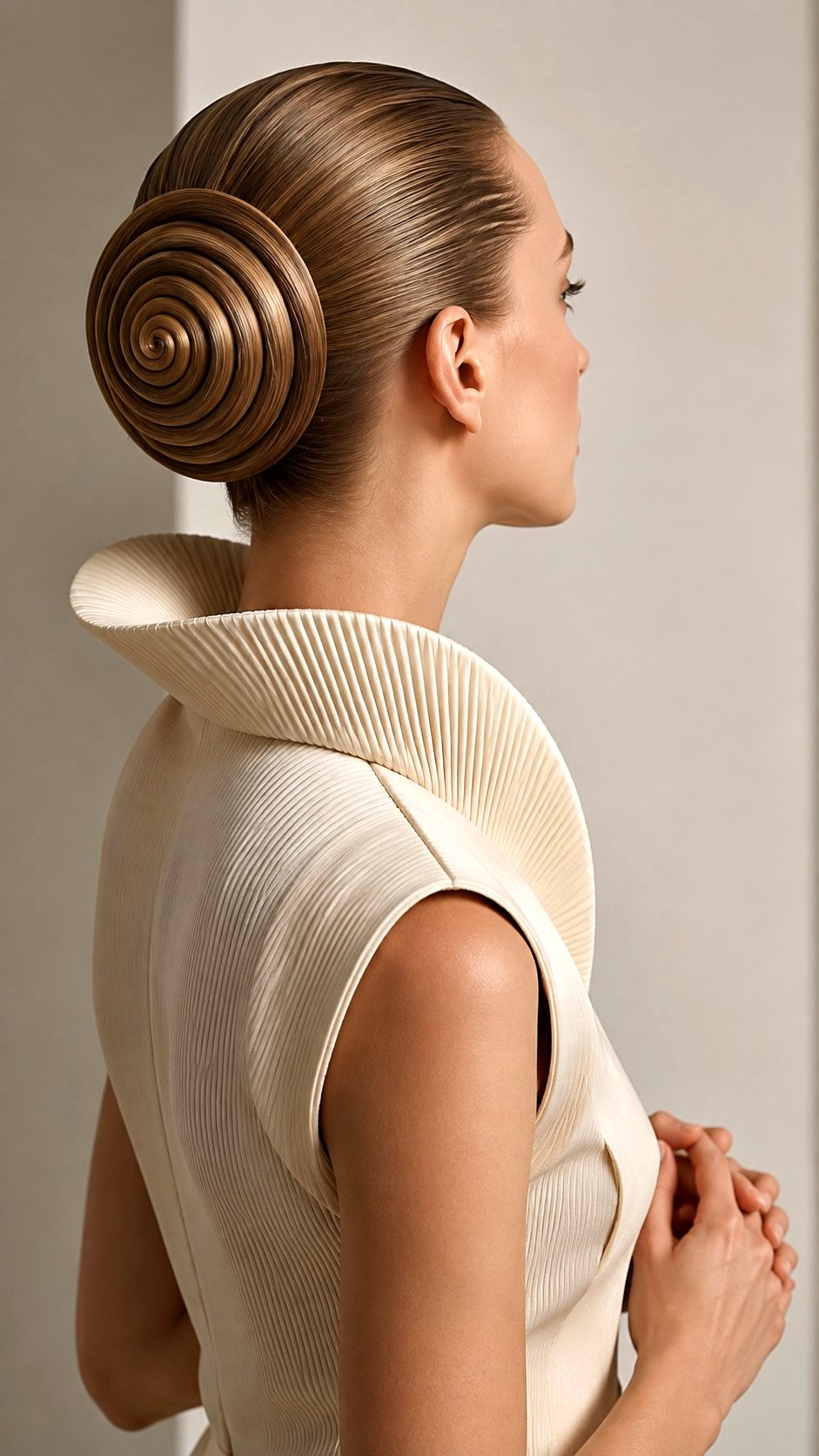 Sculptural Spiral Bun Artistry - 23 classy bun ideas