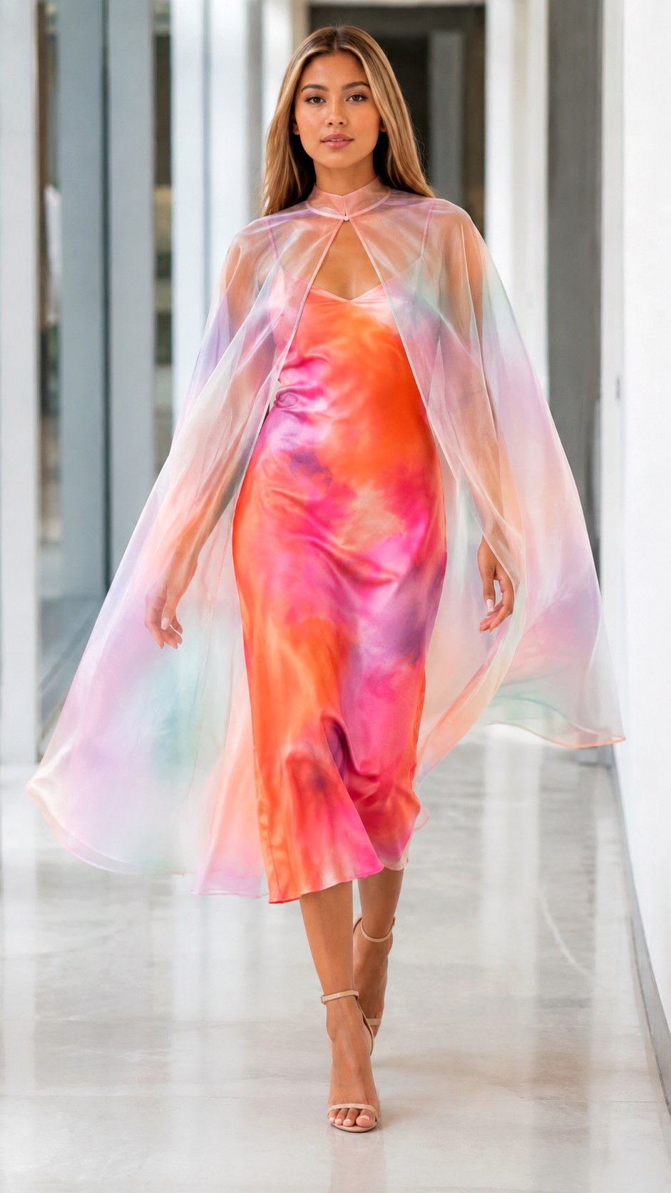 Sheer Organza Overlay Cape Outfit Ideas - 24 cape outfit ideas