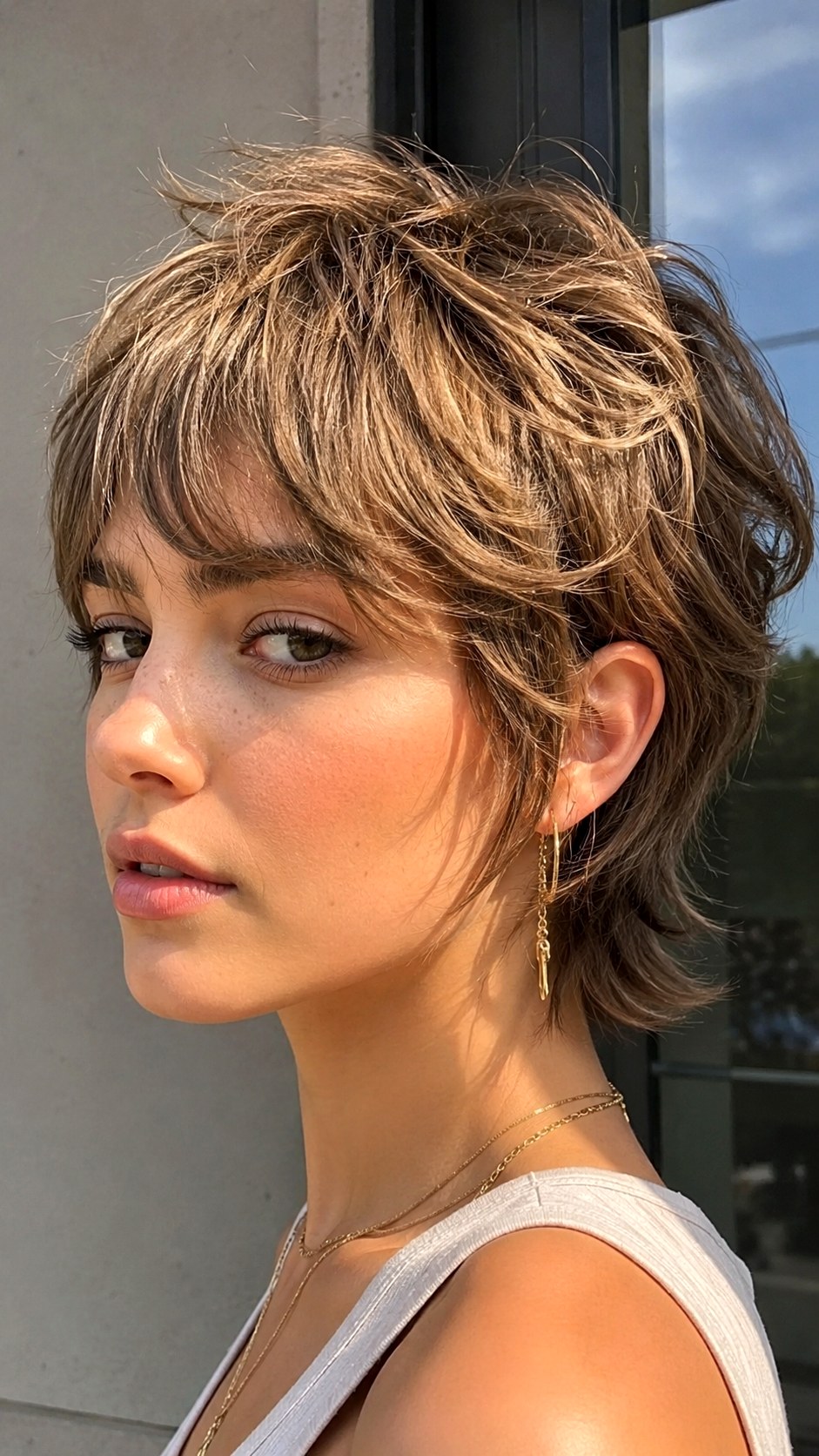 Short Layered Wolf Crop - 21 unstyled wolf cut hairstyle ideas
